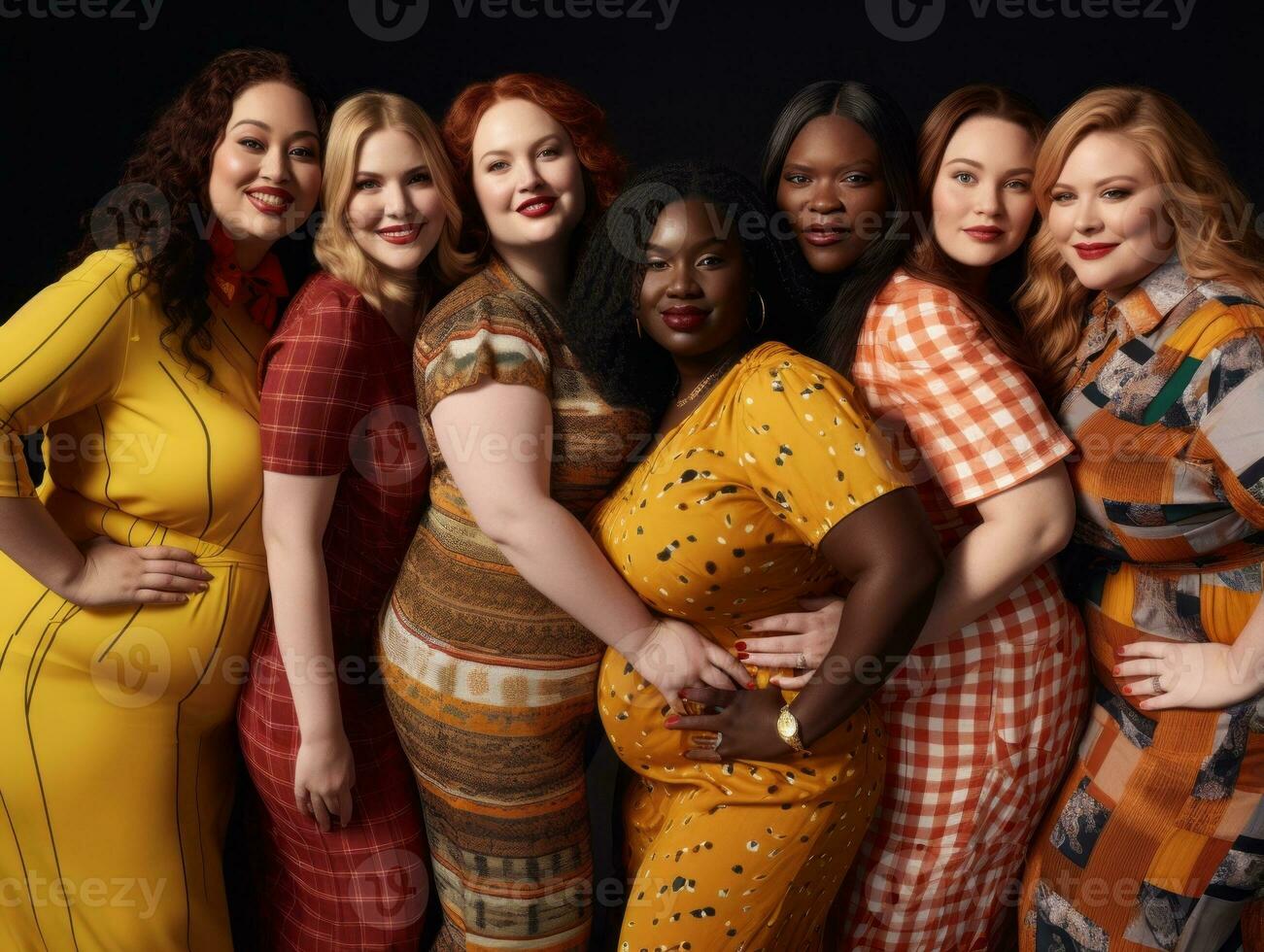 Celebrating the beauty of diverse body shapes and sizes AI Generative photo