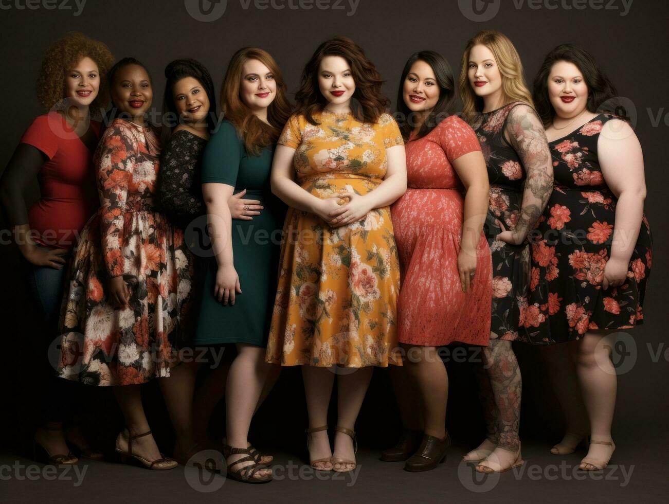 Celebrating the beauty of diverse body shapes and sizes AI Generative photo