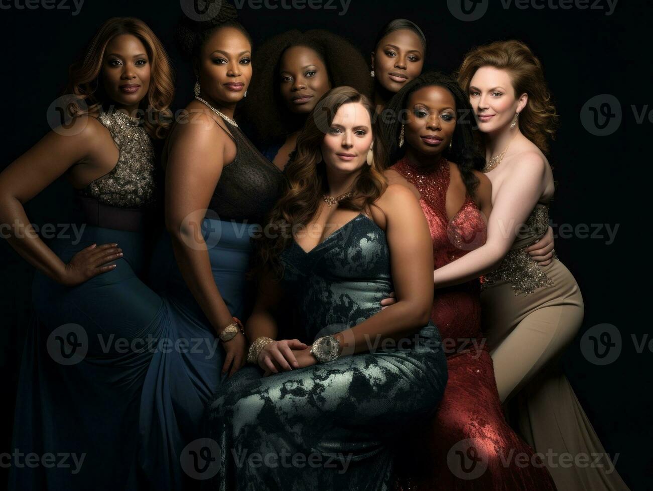 Celebrating the beauty of diverse body shapes and sizes AI Generative photo