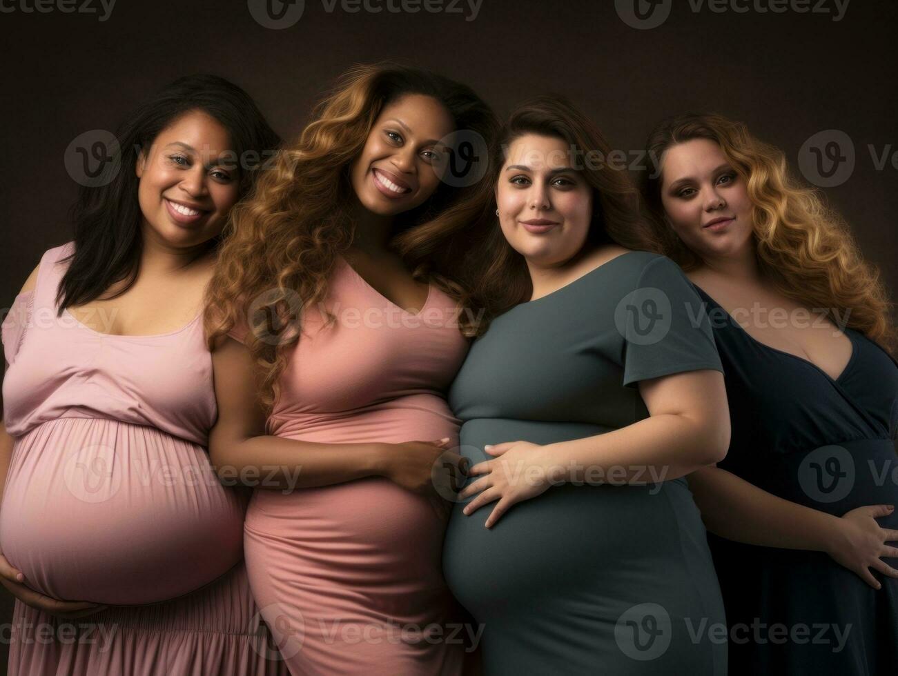 Celebrating the beauty of diverse body shapes and sizes AI Generative photo