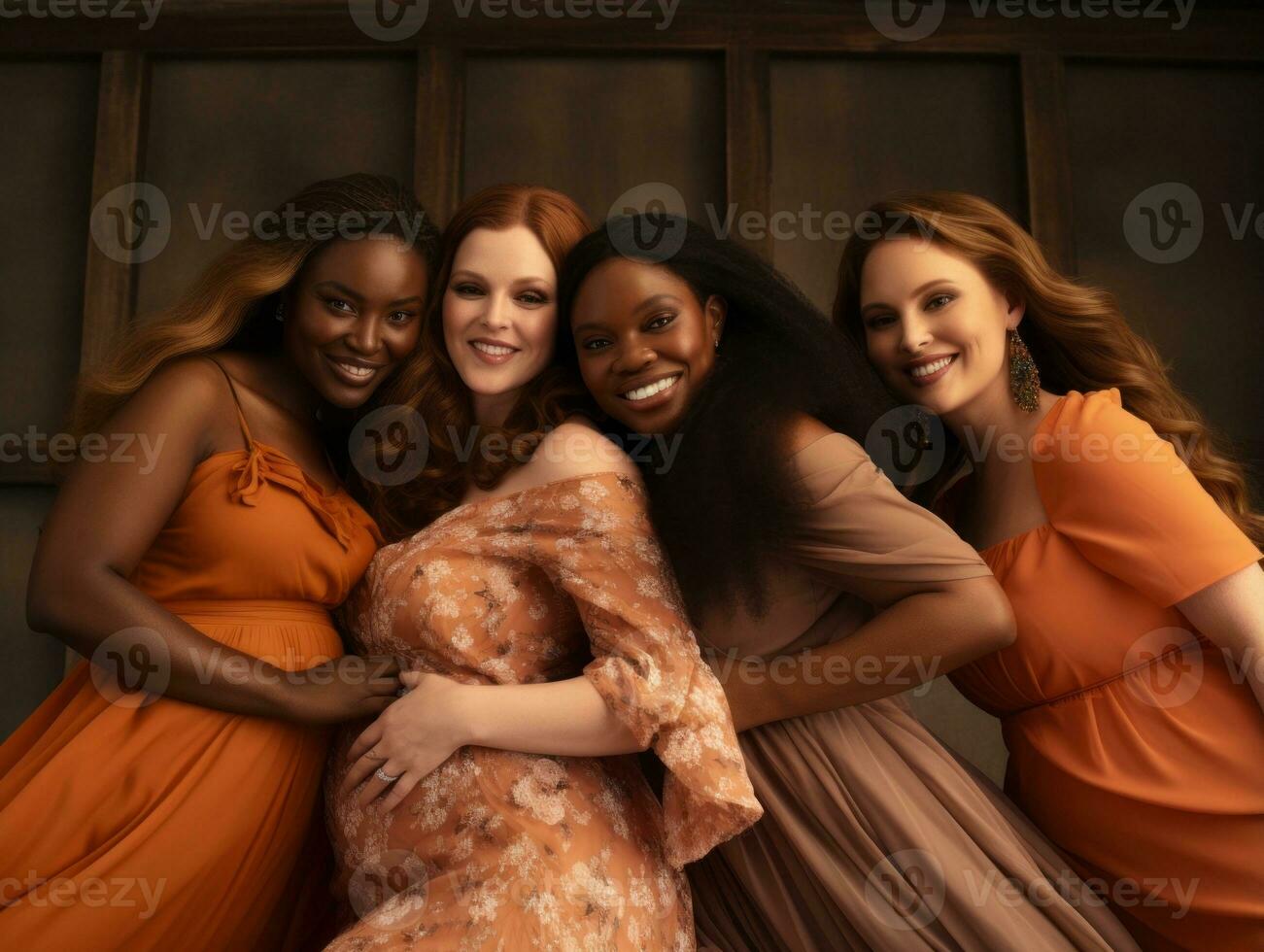 Celebrating the beauty of diverse body shapes and sizes AI Generative photo