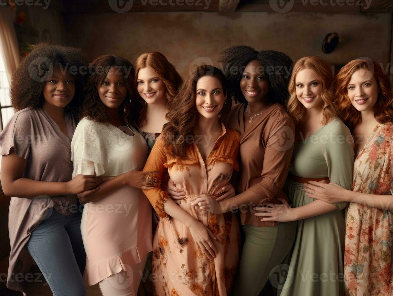 Celebrating the beauty of diverse body shapes and sizes AI Generative photo