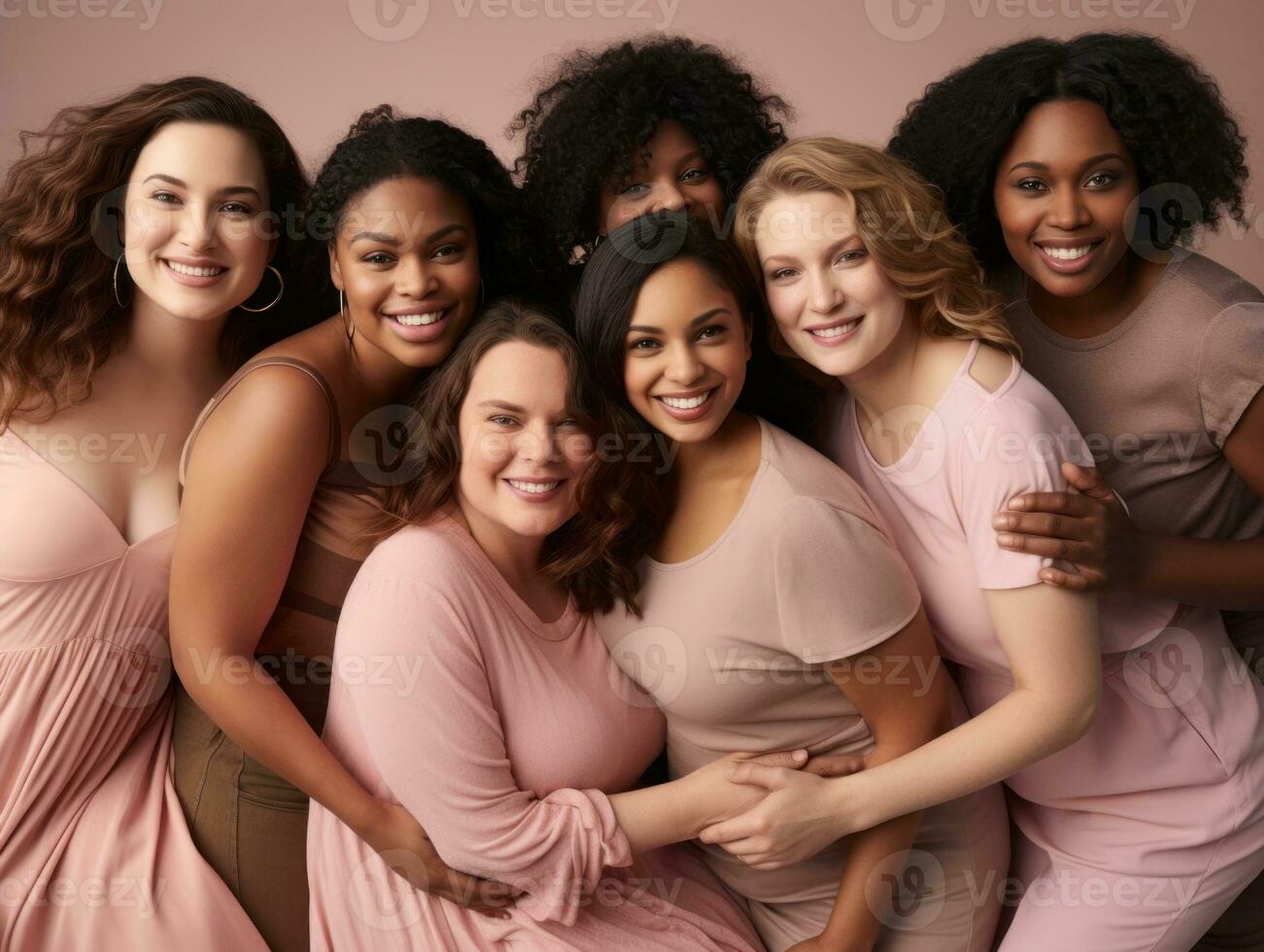Celebrating the beauty of diverse body shapes and sizes AI Generative photo