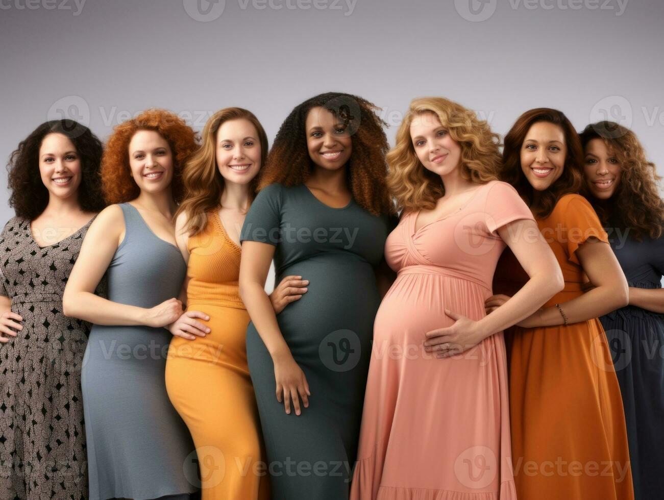celebrando el belleza de diverso cuerpo formas y tamaños ai generativo foto