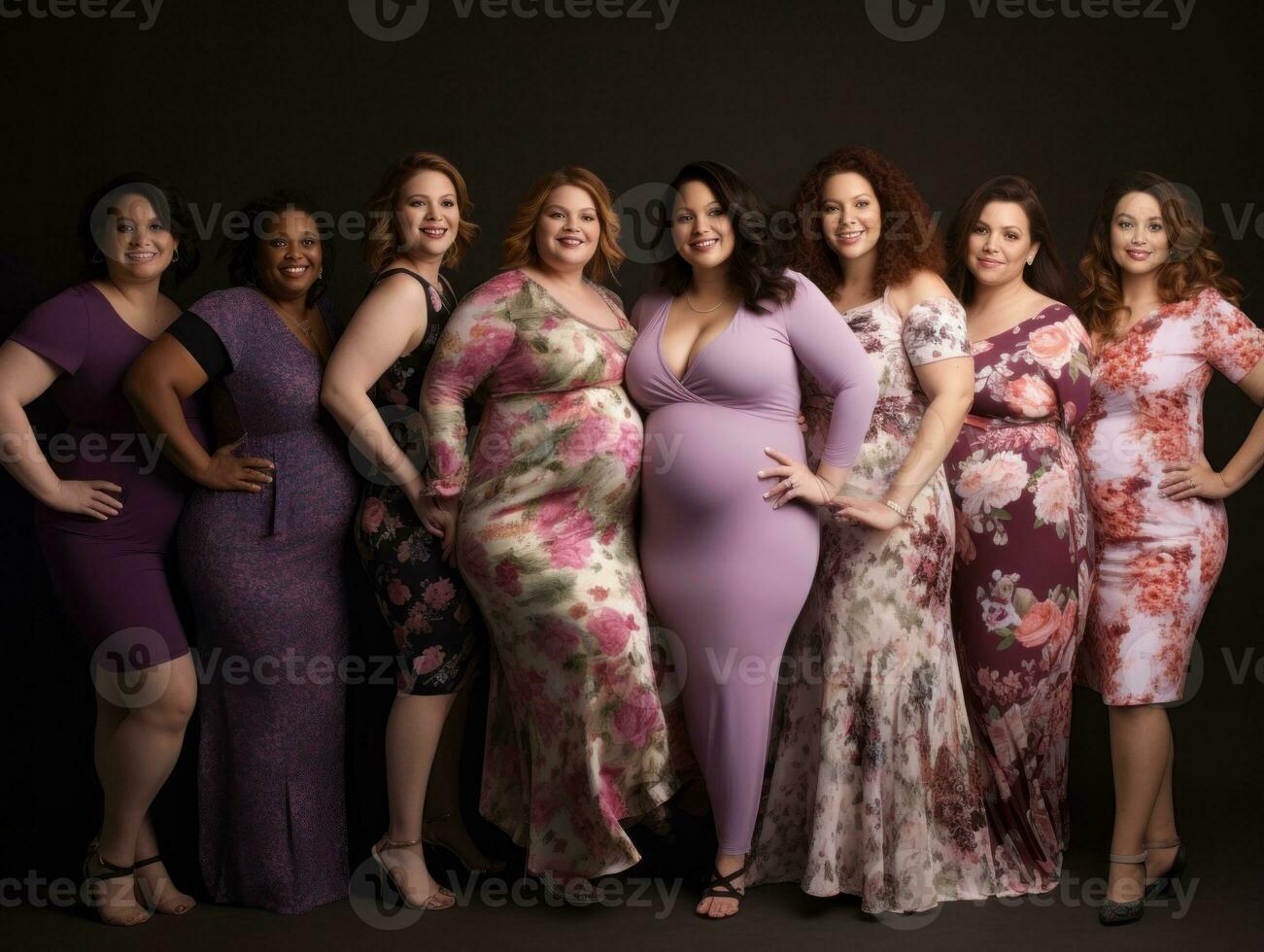 Celebrating the beauty of diverse body shapes and sizes AI Generative photo