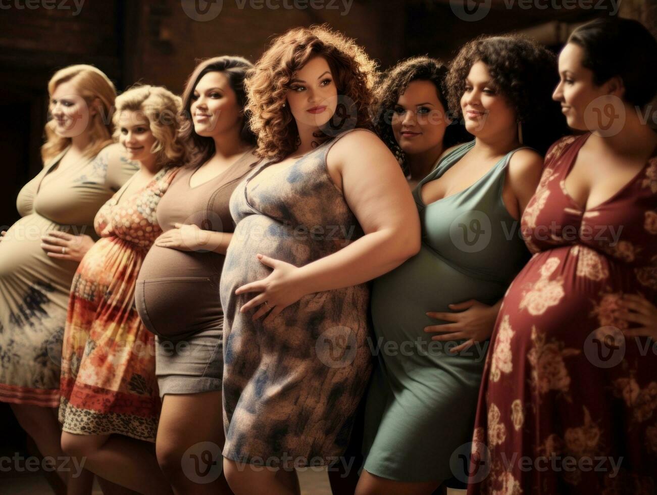 Celebrating the beauty of diverse body shapes and sizes AI Generative photo