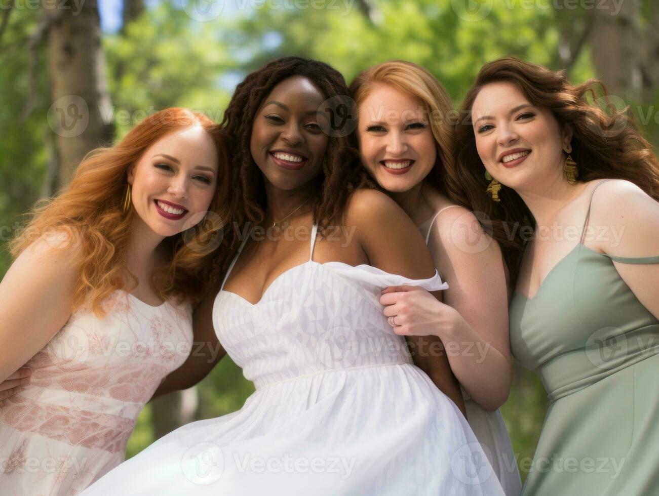 Celebrating the beauty of diverse body shapes and sizes AI Generative photo