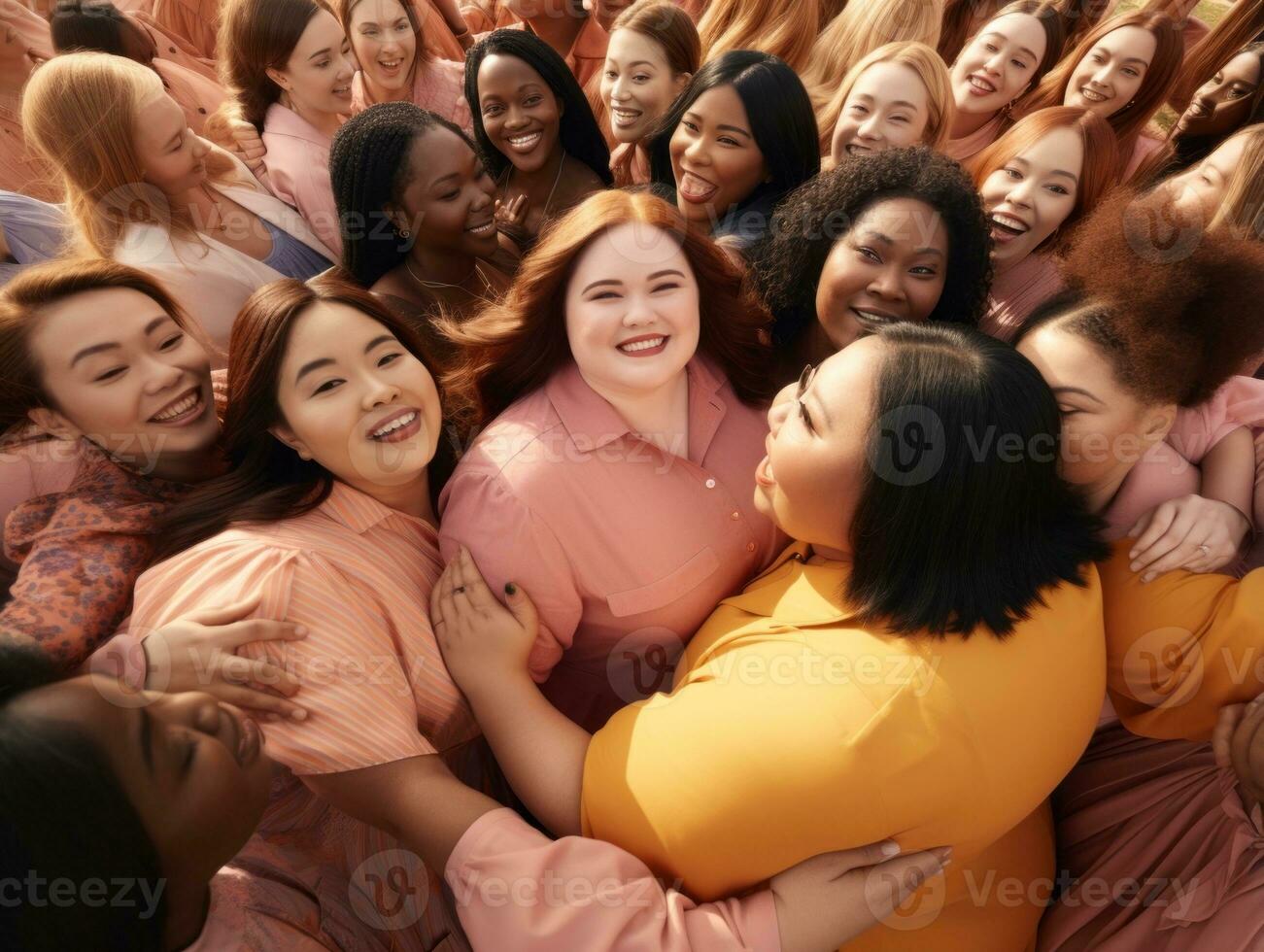Celebrating the beauty of diverse body shapes and sizes AI Generative photo