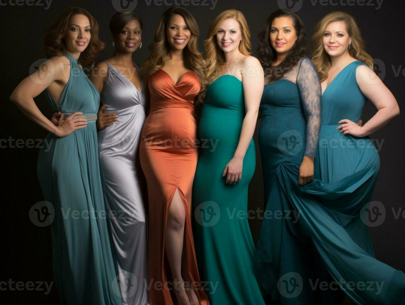 Celebrating the beauty of diverse body shapes and sizes AI Generative photo