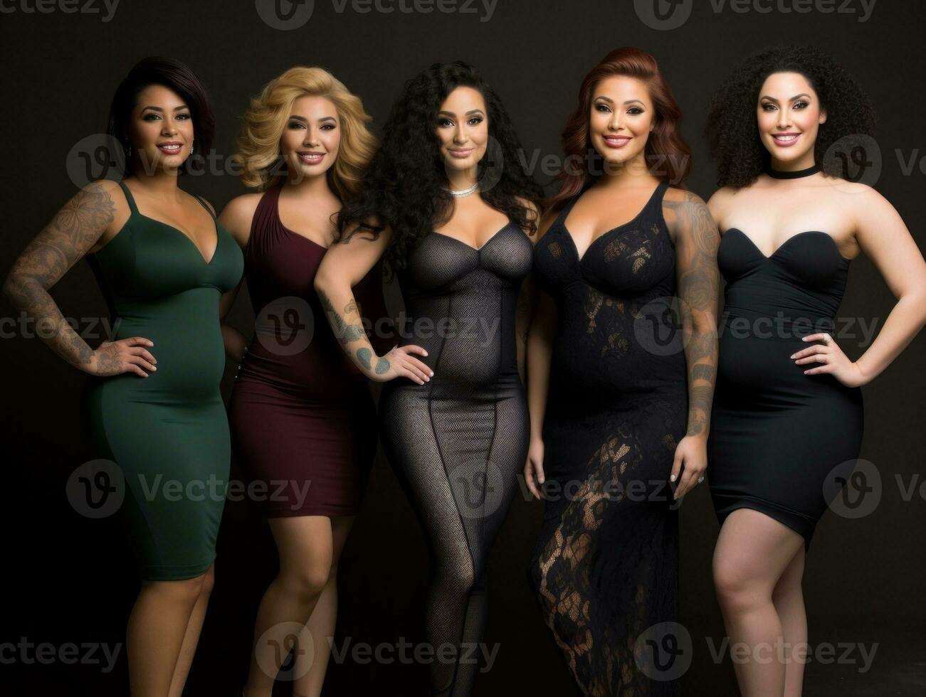 Celebrating the beauty of diverse body shapes and sizes AI Generative photo