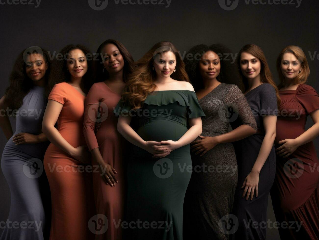 Celebrating the beauty of diverse body shapes and sizes AI Generative photo