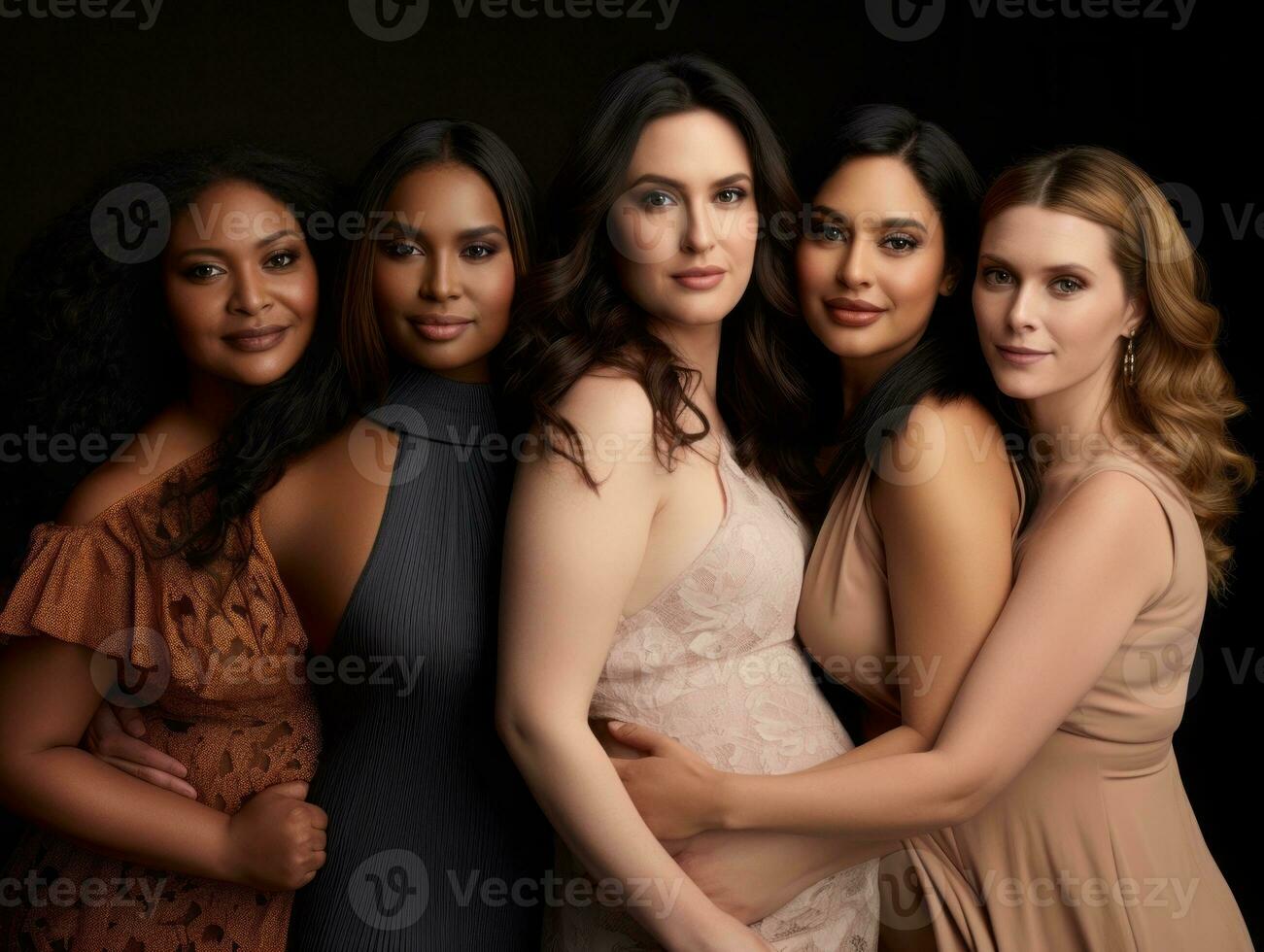 Celebrating the beauty of diverse body shapes and sizes AI Generative photo