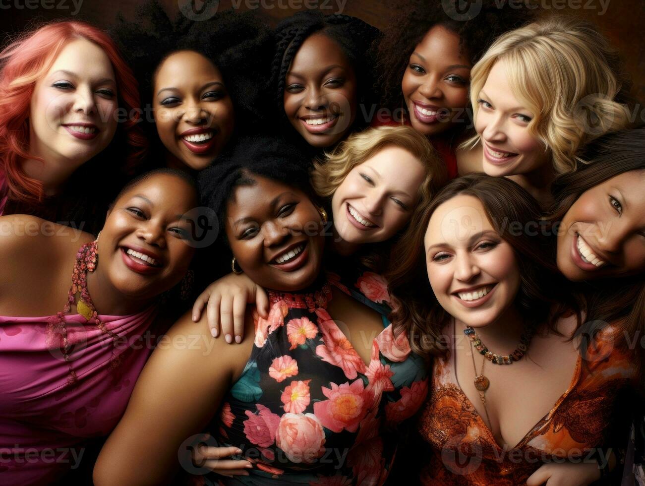 Celebrating the beauty of diverse body shapes and sizes AI Generative photo