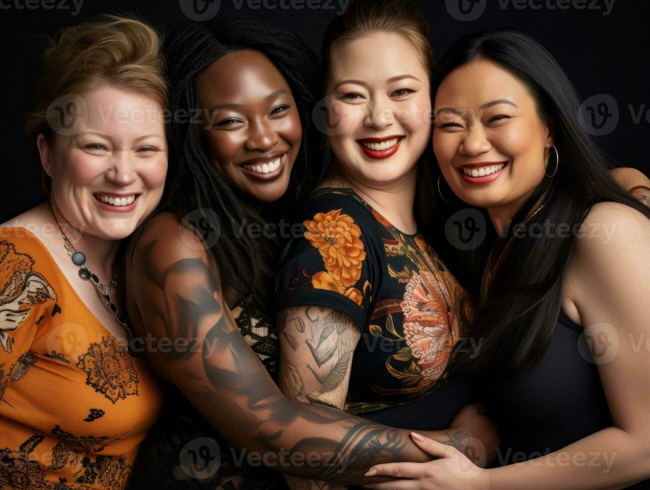 Celebrating the beauty of diverse body shapes and sizes AI Generative photo