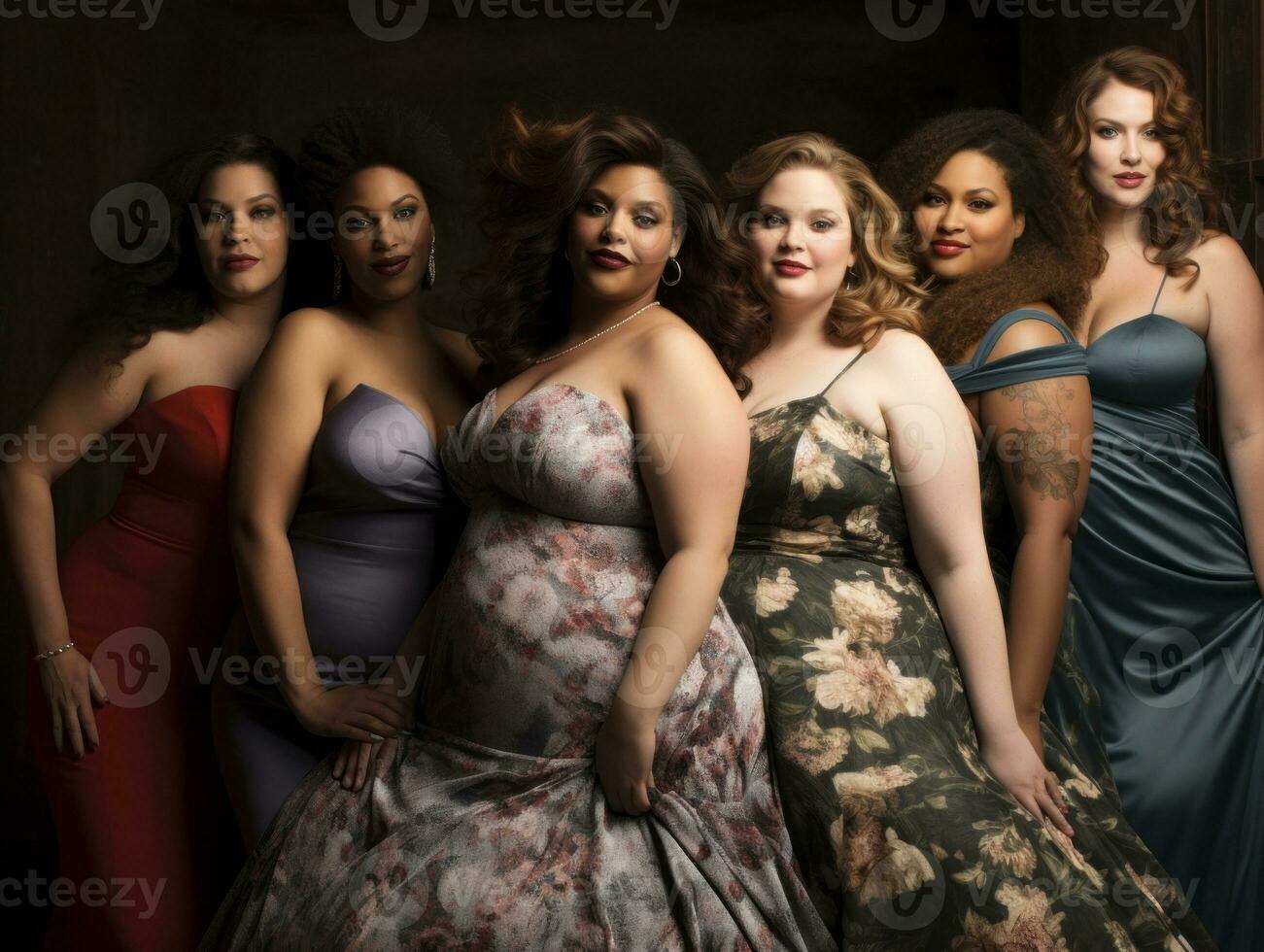 Celebrating the beauty of diverse body shapes and sizes AI Generative photo
