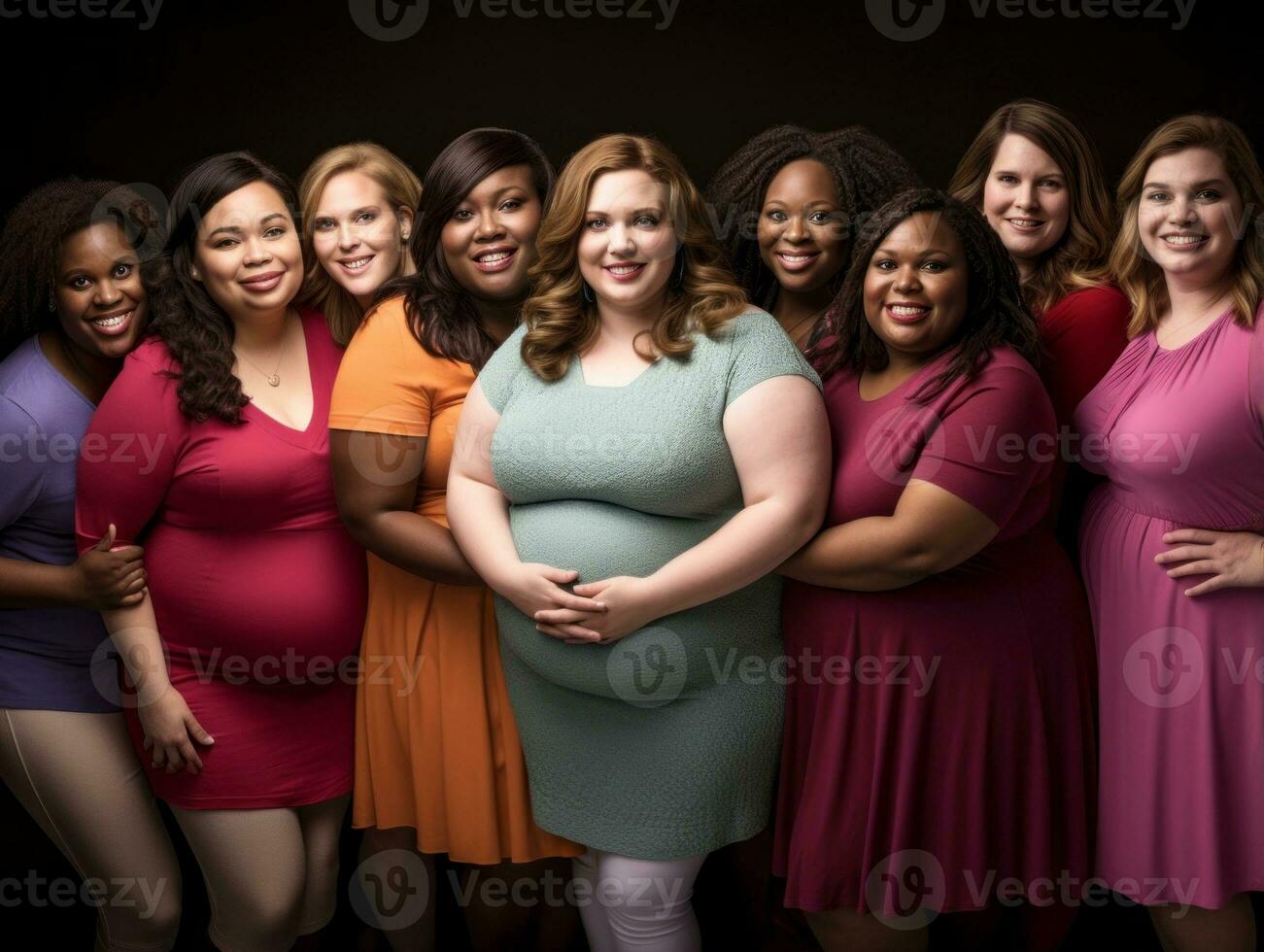 Celebrating the beauty of diverse body shapes and sizes AI Generative photo