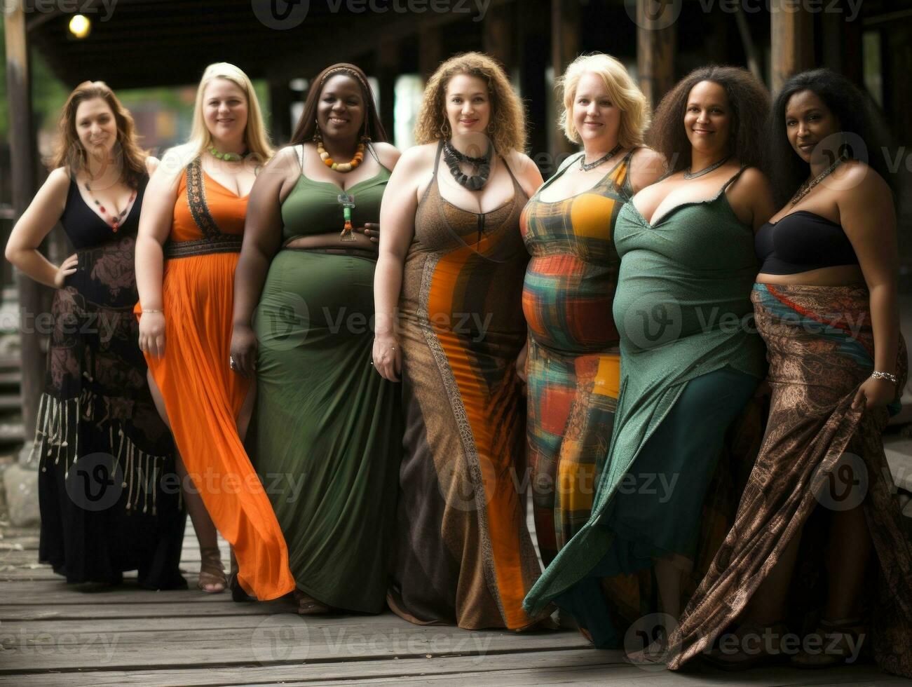 Celebrating the beauty of diverse body shapes and sizes AI Generative photo