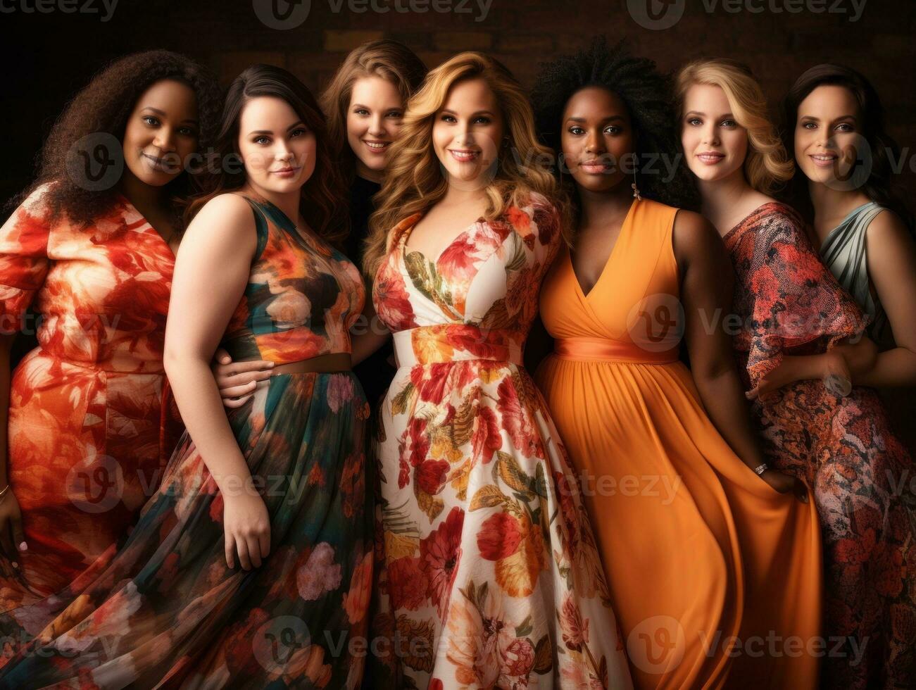 Celebrating the beauty of diverse body shapes and sizes AI Generative photo
