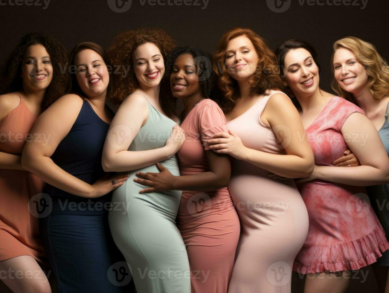 Celebrating the beauty of diverse body shapes and sizes AI Generative photo