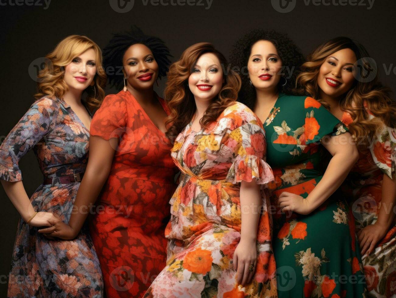 Celebrating the beauty of diverse body shapes and sizes AI Generative photo