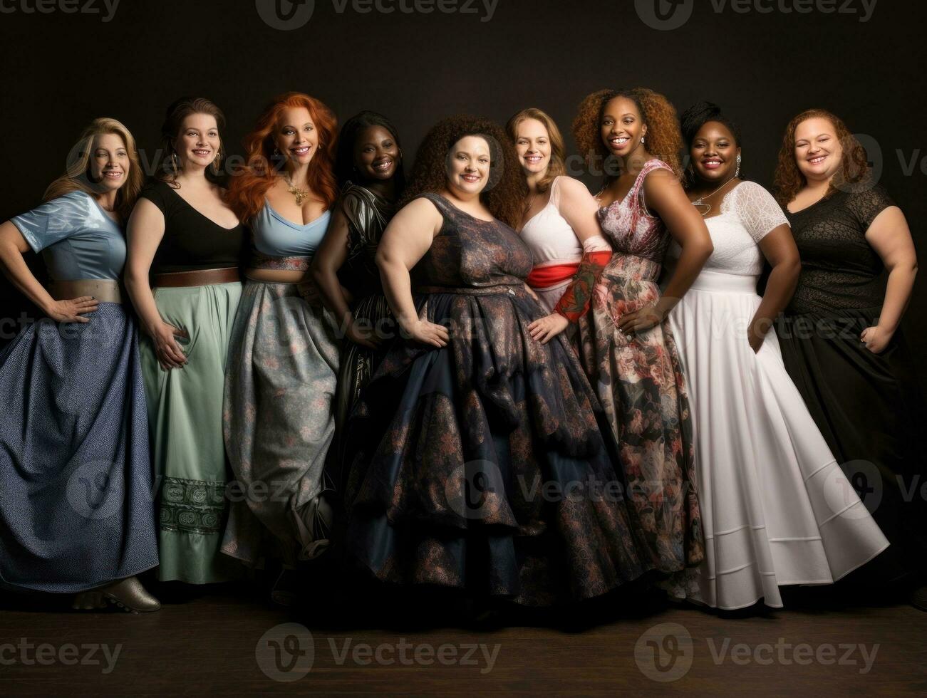 Celebrating the beauty of diverse body shapes and sizes AI Generative photo