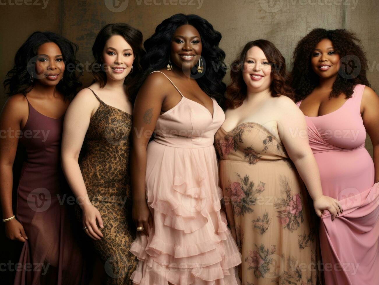 Celebrating the beauty of diverse body shapes and sizes AI Generative photo
