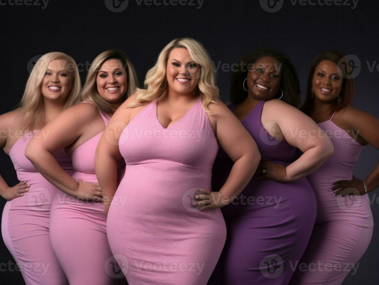 Celebrating the beauty of diverse body shapes and sizes AI Generative photo