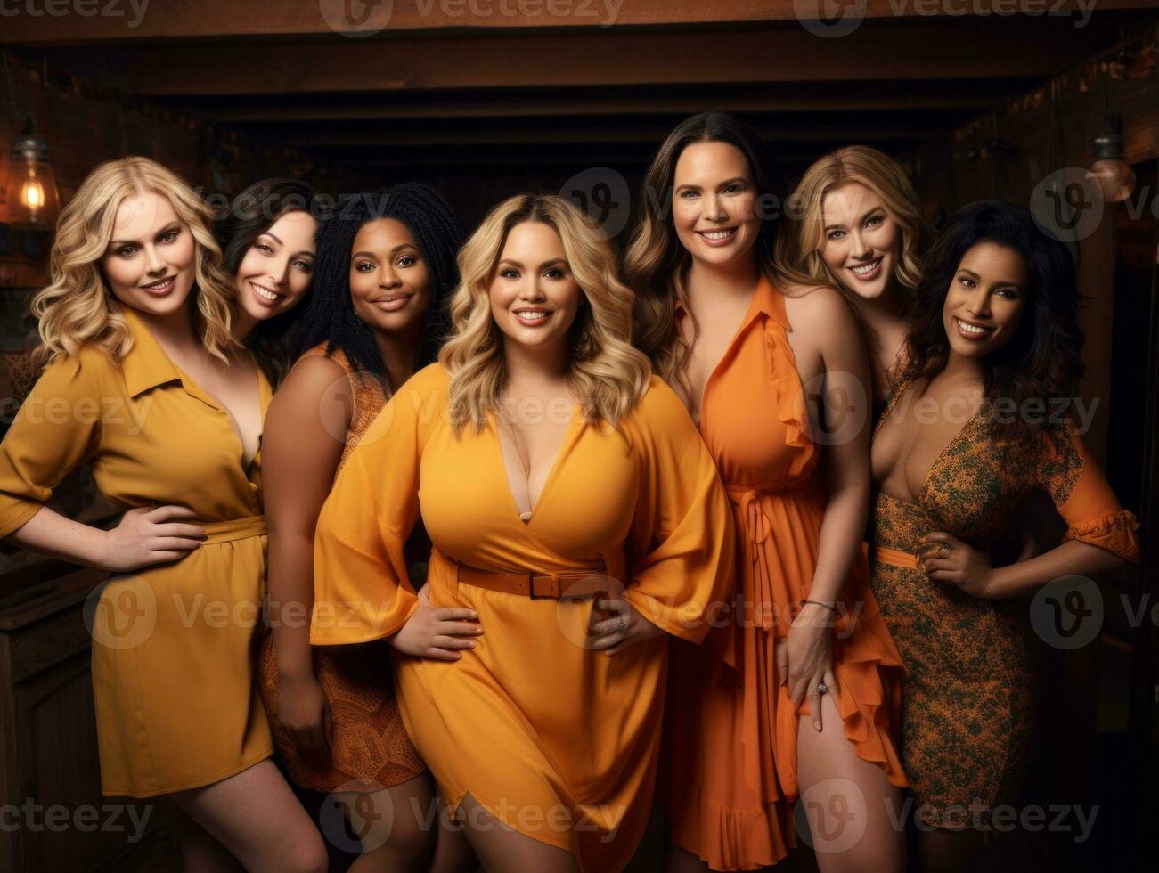 Celebrating the beauty of diverse body shapes and sizes AI Generative photo