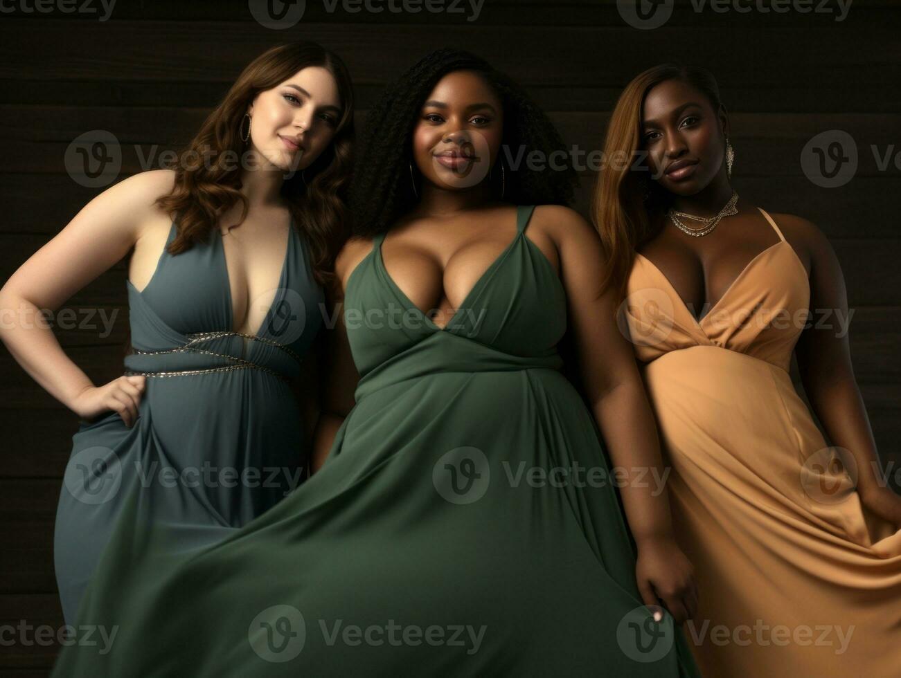 Celebrating the beauty of diverse body shapes and sizes AI Generative photo