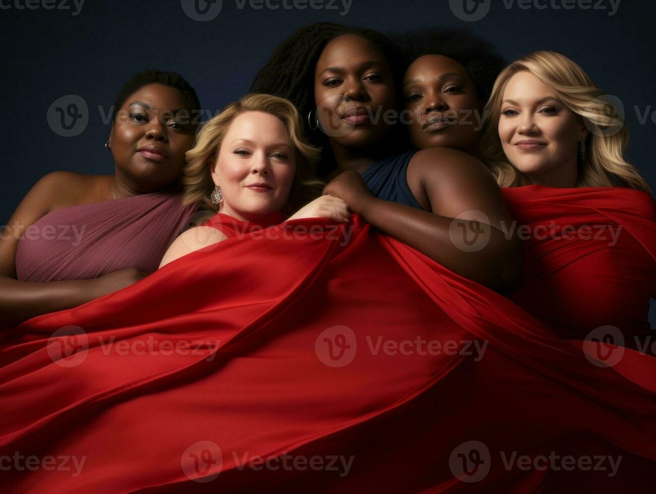 Celebrating the beauty of diverse body shapes and sizes AI Generative photo