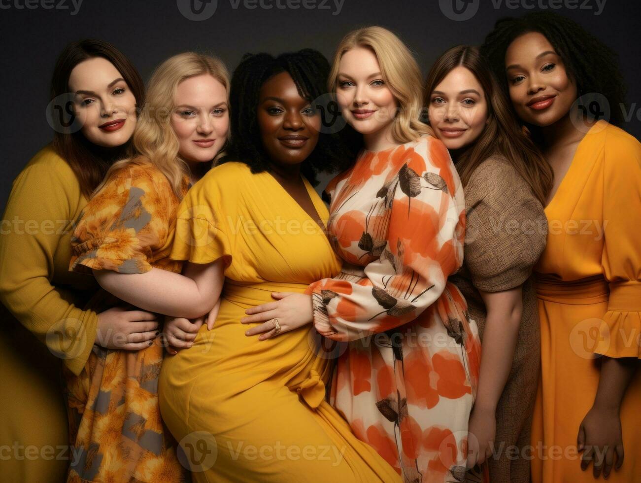 Celebrating the beauty of diverse body shapes and sizes AI Generative photo