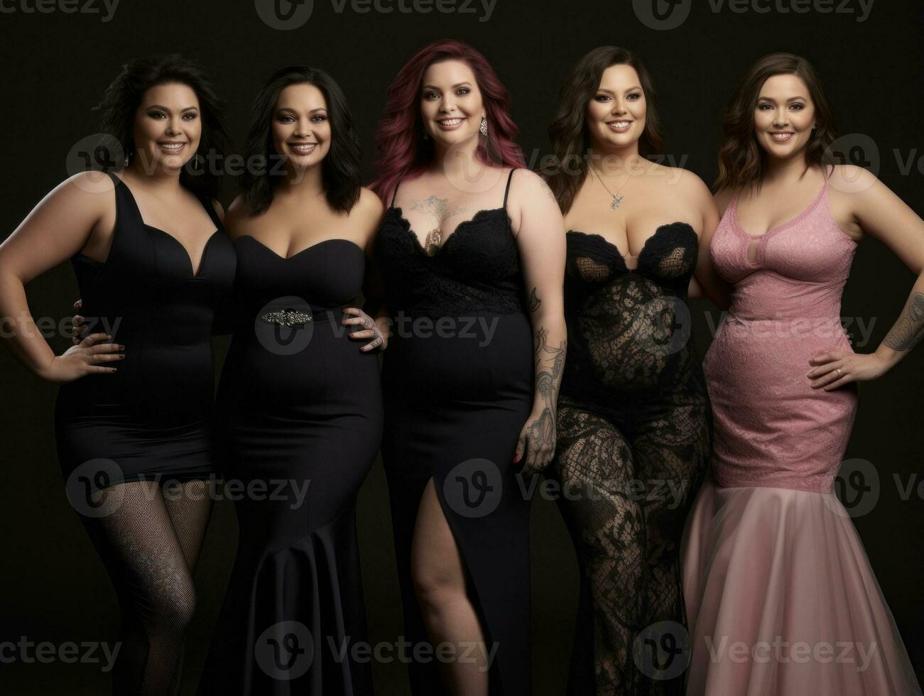 Celebrating the beauty of diverse body shapes and sizes AI Generative photo