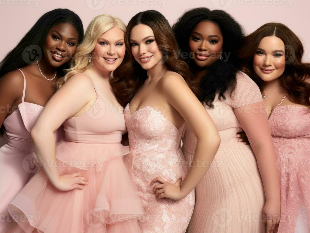 Celebrating the beauty of diverse body shapes and sizes AI Generative photo