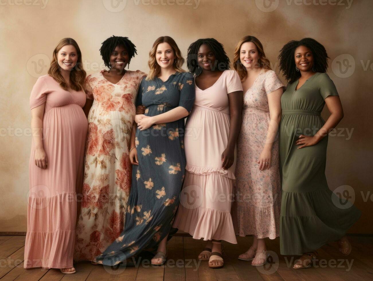 Celebrating the beauty of diverse body shapes and sizes AI Generative photo