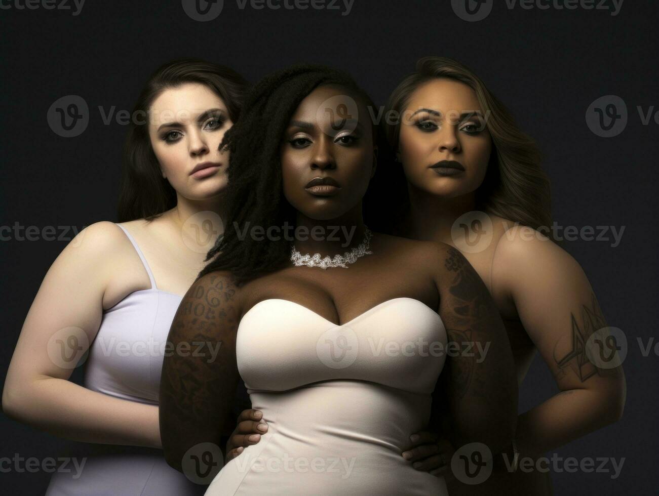Celebrating the beauty of diverse body shapes and sizes AI Generative photo