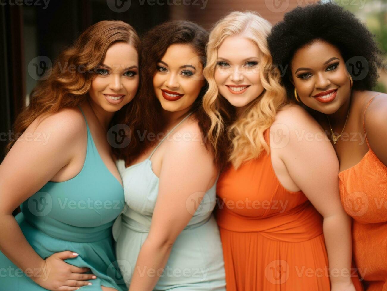 Celebrating the beauty of diverse body shapes and sizes AI Generative photo