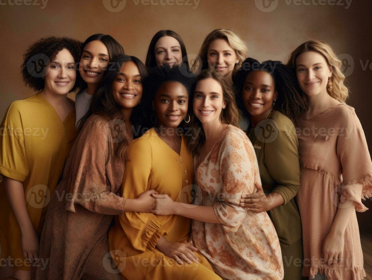 Celebrating the beauty of diverse body shapes and sizes AI Generative photo