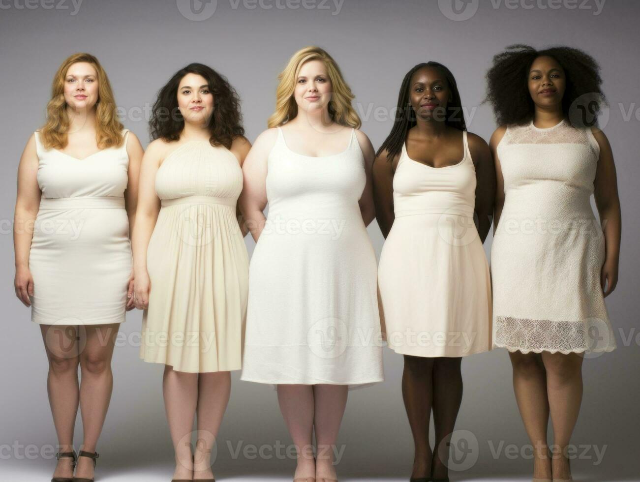 Celebrating the beauty of diverse body shapes and sizes AI Generative photo