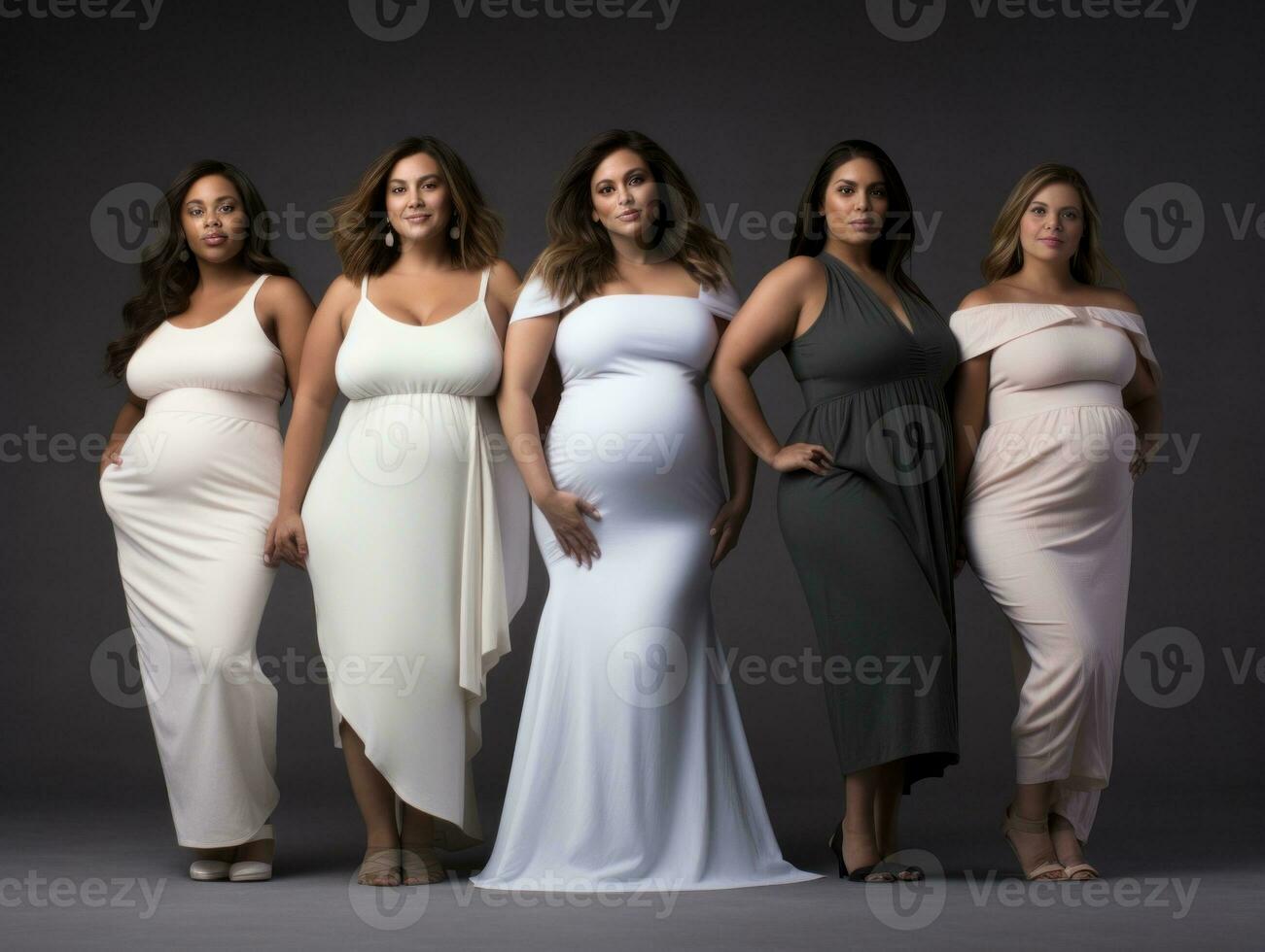 Celebrating the beauty of diverse body shapes and sizes AI Generative photo