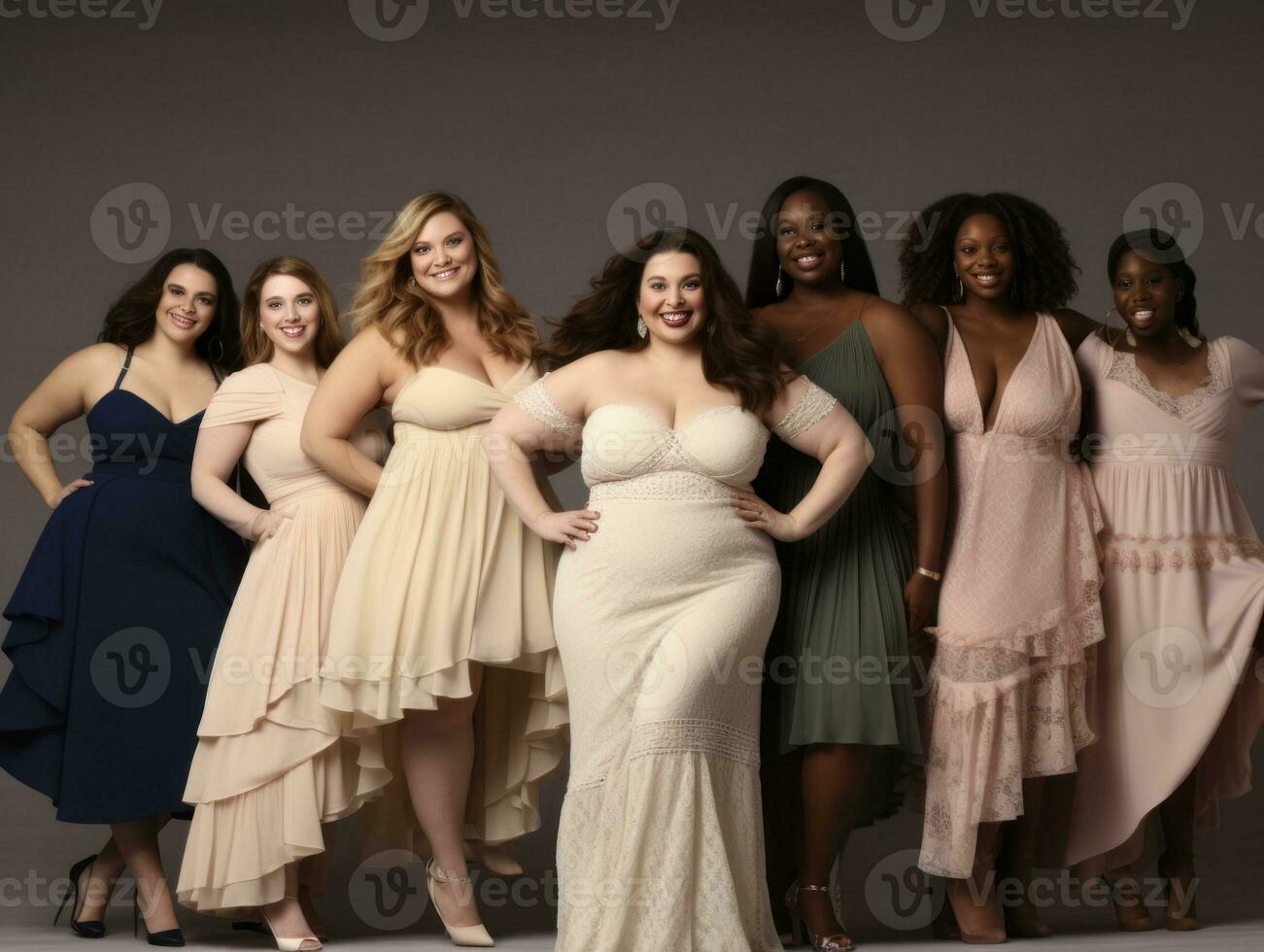 Celebrating the beauty of diverse body shapes and sizes AI Generative photo