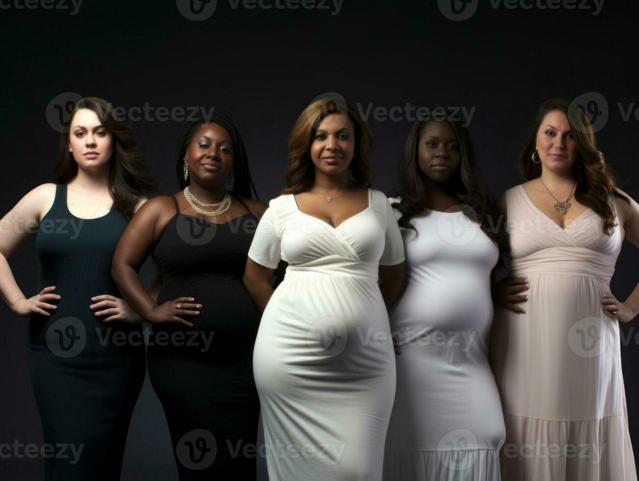 Celebrating the beauty of diverse body shapes and sizes AI Generative photo