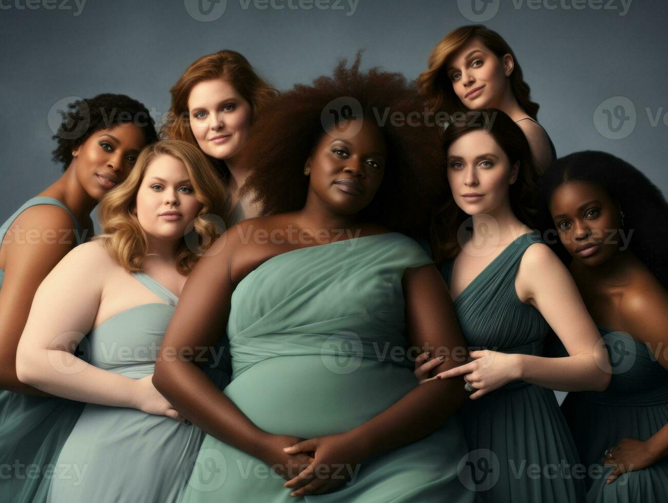 Celebrating the beauty of diverse body shapes and sizes AI Generative photo