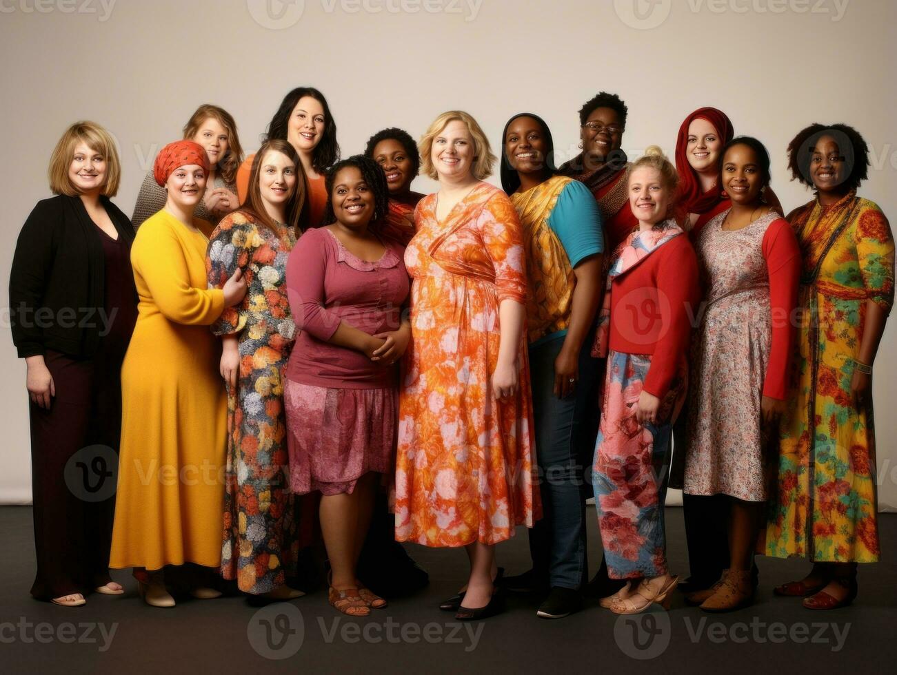 Celebrating the beauty of diverse body shapes and sizes AI Generative photo