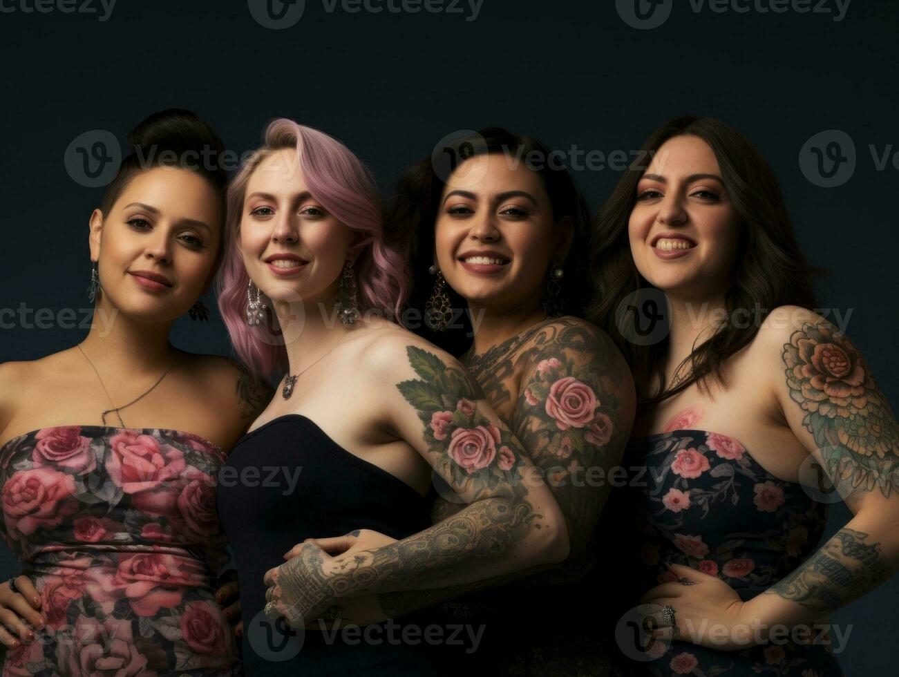 Celebrating the beauty of diverse body shapes and sizes AI Generative photo