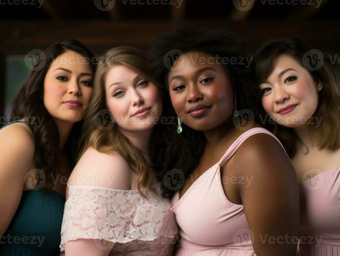 Celebrating the beauty of diverse body shapes and sizes AI Generative photo