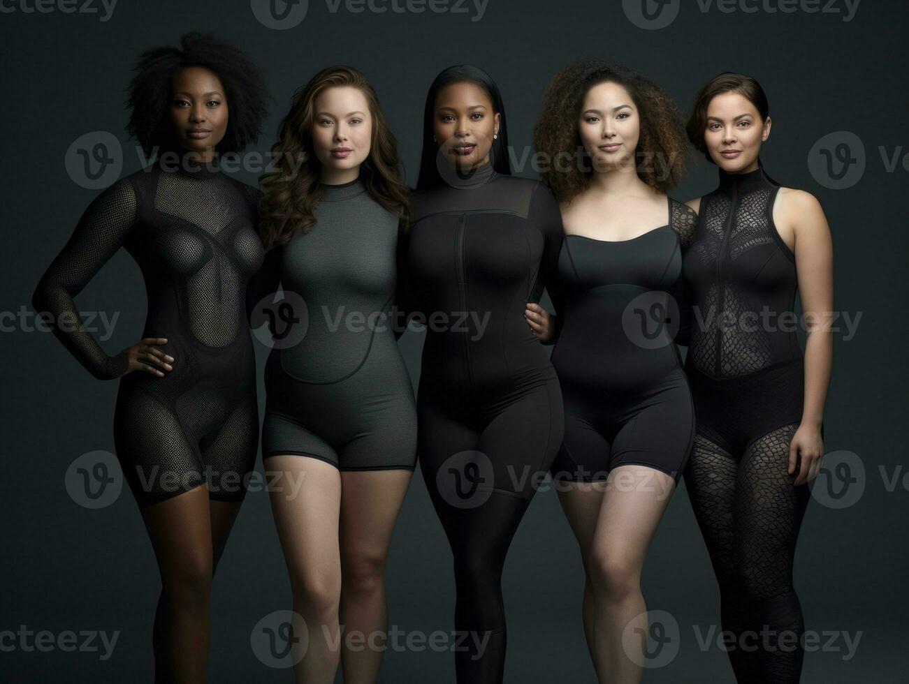 Celebrating the beauty of diverse body shapes and sizes AI Generative photo