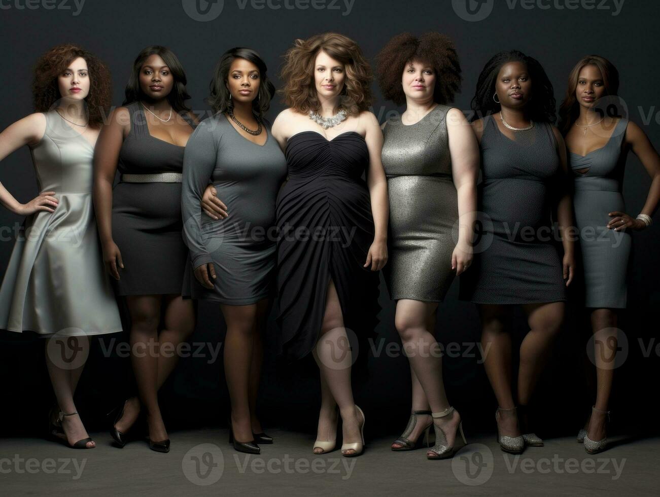 Celebrating the beauty of diverse body shapes and sizes AI Generative photo