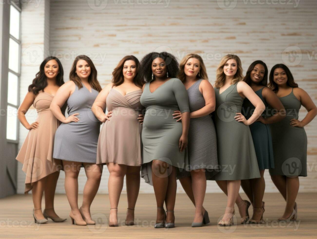 Celebrating the beauty of diverse body shapes and sizes AI Generative photo