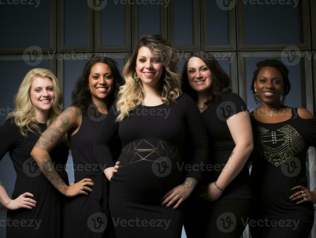 Celebrating the beauty of diverse body shapes and sizes AI Generative photo