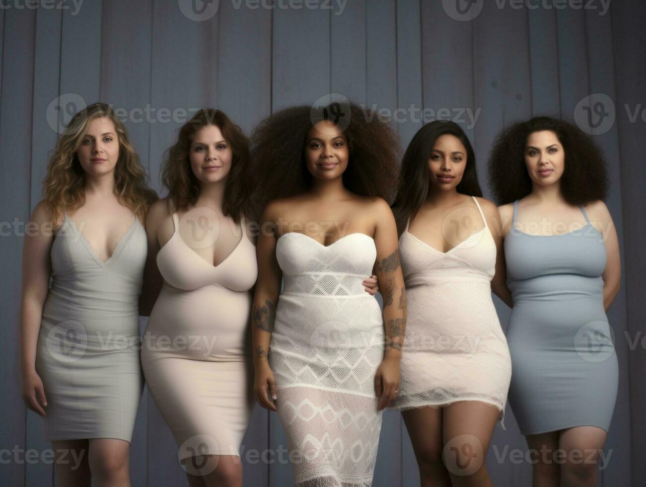 Celebrating the beauty of diverse body shapes and sizes AI Generative photo